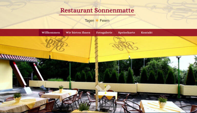 Website | Restaurant Sonnenmatte