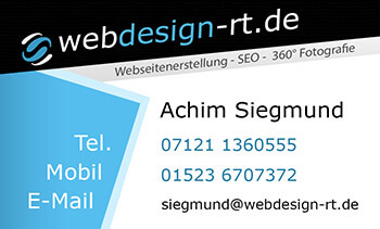 Siegmund Webdesign RT - Visitenkarte